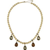 Ted Baker Gold Davina Grey Teardrop Necklace - 45cm