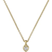 Ted Baker Gold Harlow Mini Crystal Heart Necklace - 48cm