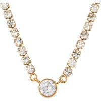 Over and Over Gold Stainless Steel CZ Tennis Necklace - 35cm