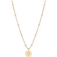 Argento Gold Ball Chain CZ Star Necklace - 40cm