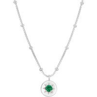 Argento Silver Birthstones May Emerald Necklace - 40cm