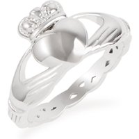 Over & Over Silver Stainless Steel Celtic Claddagh Ring - 54