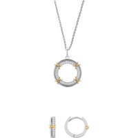 Argento Two Tone Cross Gift Set - Silver