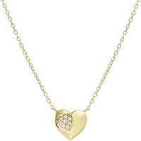 Nomination Gold Petit Sparkle Heart Necklace - 38cm