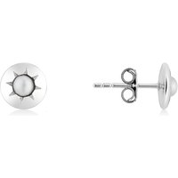 Argento Silver Birthstones June Freshwater Pearl Earrings - Silver