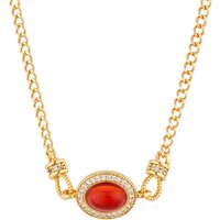 August Woods Gold CZ Burgundy Necklace - 40cm