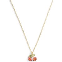 Coach Gold Red Cherry Necklace - 40cm