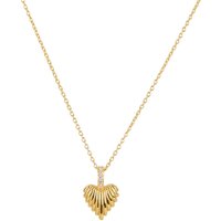 Argento Gold Wave Heart Necklace - Gold