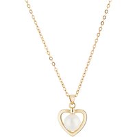 August Woods Gold Freshwater Pearl Heart Necklace - Gold