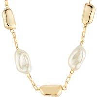 August Woods Gold Molten Pearl Necklace - Gold