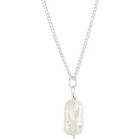 August Woods Silver Freshwater Baroque Pearl Necklace - Silver