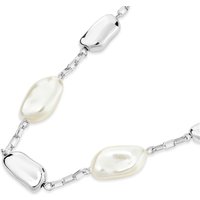 August Woods Silver Molten Pearl Necklace - Silver