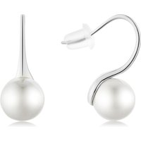 August Woods Silver Pearl Fishhook Earrings - Silver
