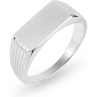 Argento Silver Men's Engraving Ring - 60