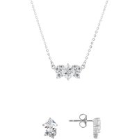 Argento Silver Solitaire Cluster Gift Set - Silver