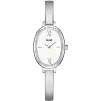 CLUSE Silver L'Ovale White Watch - Silver