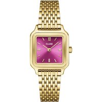 CLUSE Gold Gracieuse Petite Fuchsia Square Watch - Gold