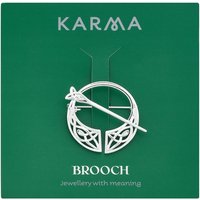 Karma Silver Tara Celtic Brooch - Silver
