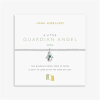 Joma A Little Guardian Angel Green Stone Bracelet - Silver