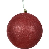 8 inch Solid Glitter Christmas Ball Ornament