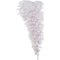 6 foot Hanging White Half Flat Back Upside Down Christmas Tree