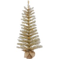 Champagne Tabletop Tinsel Tree