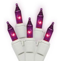 16 foot 50 Lamp Lock Mini Light End-to-End Set w/ White Wire