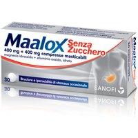 Maalox 400 mg + 400 mg compresse masticabili senza zucchero