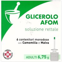 Glicerolo afom soluzione rettale - 6 contenitori monodose con camomilla e malva