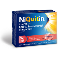 Niquitin 7 mg, 14 mg, 21 mg/24 ore cerotti transdermici trasparenti nicotina