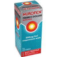 200 mg/5 ml sospensione orale gusto fragola senza zucchero flacone da 100 ml con siringa dosatrice