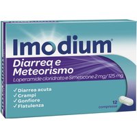 Imodium diarrea e meteorismo 2 mg/125 mg compresse
