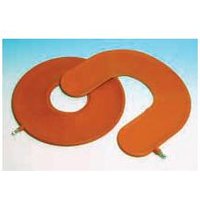 Cuscino antidecubito pneumatico in gomma rossa. larghezza della ciambella 45cm