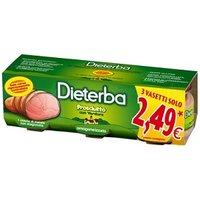 Dieterba omogeneizzato prosciutto 3 pezzi 80 g