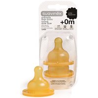 Suavinex tettarella rotonda in lattice flusso lento +0 mesi 2 pezzi