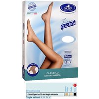 Sauber collant open toe maglia microrete 70 den colore neutro beige taglia 2 linea classica