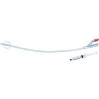 Catetere vescicale brillant plus foley per adulti 2 vie senza scanalature ch24 41cm in silicone 1 pezzo