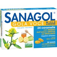 Sanagol gola voce miele limone 24 caramelle