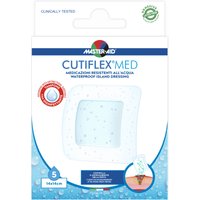 Medicazione adesiva impermeabile trasparente master-aid cutiflex 14x14 5 pezzi