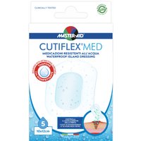 Medicazione autoadesiva trasparente impermeabile master-aid cutiflex 10x12 5 pezzi