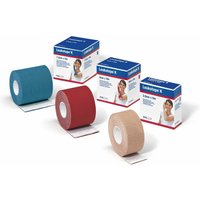 Benda adesiva leukotape k per taping fisioterapico larghezza 7,5 cm lunghezza 5 m colore blu in rotolo