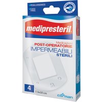 Medicazione medipresteril post operatoria impermeabile sterile 7,5x10cm 4 pezzi