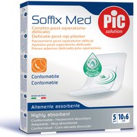 Cerotto pic soffix med in tnt con tampone centrale assorbente sterile monouso 10x6 cm antibatterico 5 pezzi