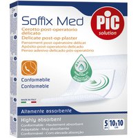 Cerotto pic soffix med in tnt con tampone centrale assorbente sterile monouso 10x10 cm antibatterico 5 pezzi
