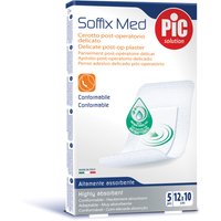 Cerotto pic soffix med in tnt con tampone centrale assorbente sterile monouso 10x12 cm antibatterico 5 pezzi