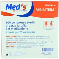 Garza compressa meds farmatexa idrofila 2/8 10x10cm 100 pezzi