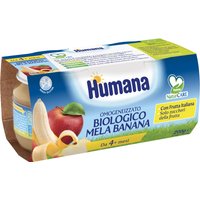 Humana omogeneizzato mela/banana bio 2 vasetti 100 g