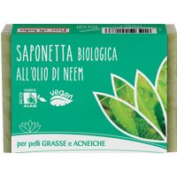 Fior di loto saponetta all'olio di neem per pelli grasse e impure 100 g