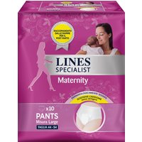 Lines specialist maternity mutandina assorbente per perdite post parto misura large 10 pezzi