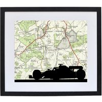 Racing Car with Personalised Map-White-Small